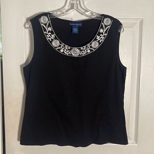 Karen, Scott Sleeveless Black, Pullover Top